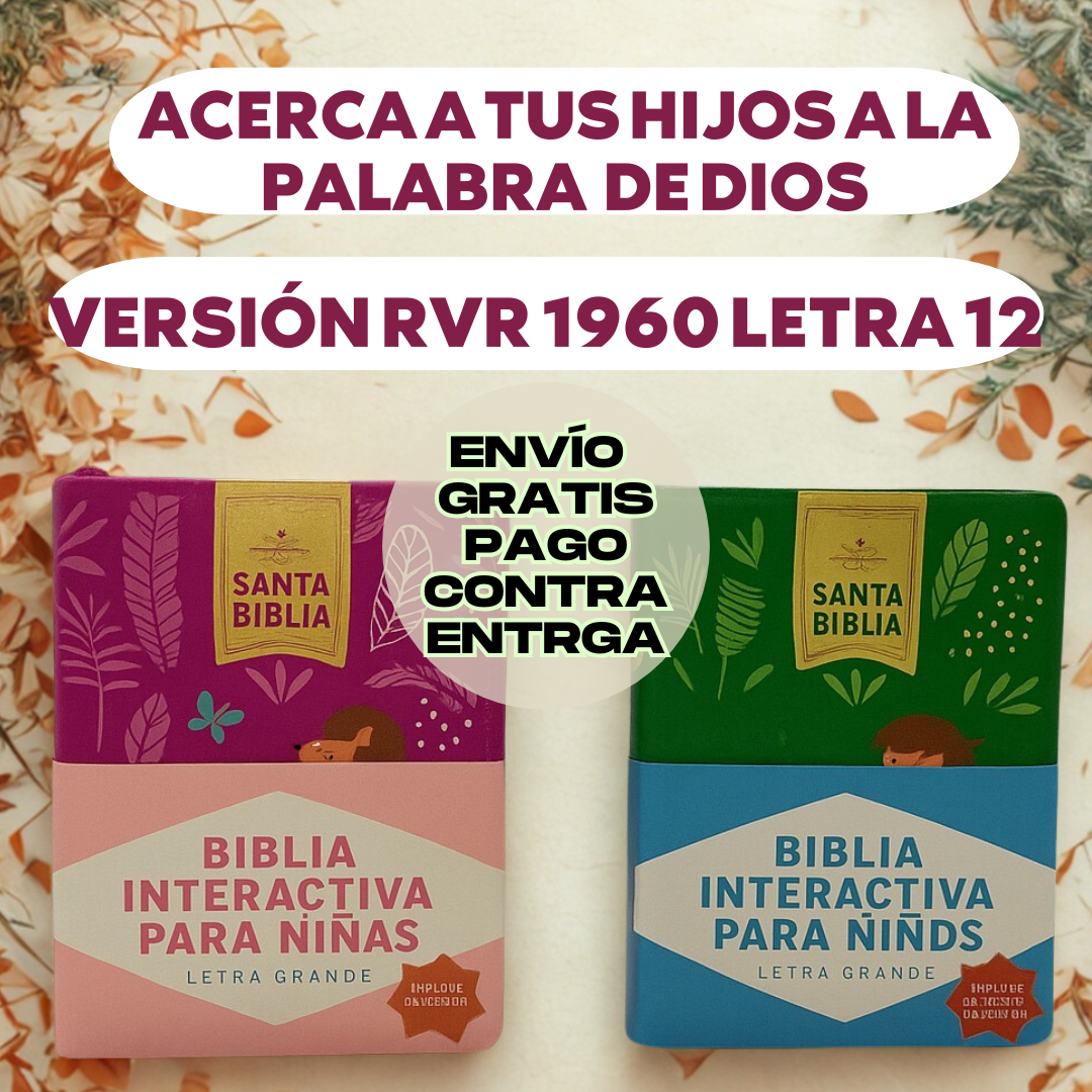 Biblia para Niños Letra Grande Interactiva con Cierre RV1960