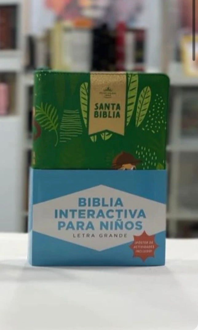 Biblia para Niños Letra Grande Interactiva con Cierre RV1960