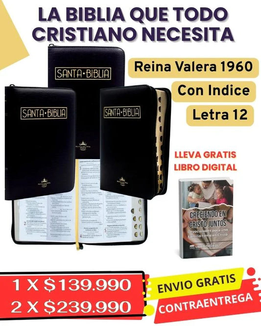 Biblia Letra 12 con índice