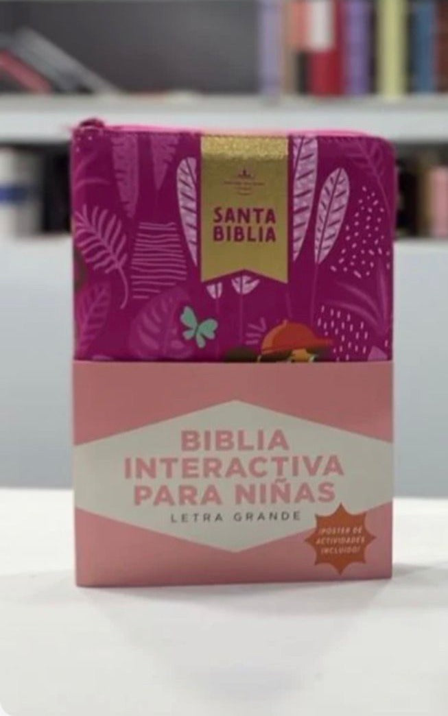 Biblia para Niños Letra Grande Interactiva con Cierre RV1960